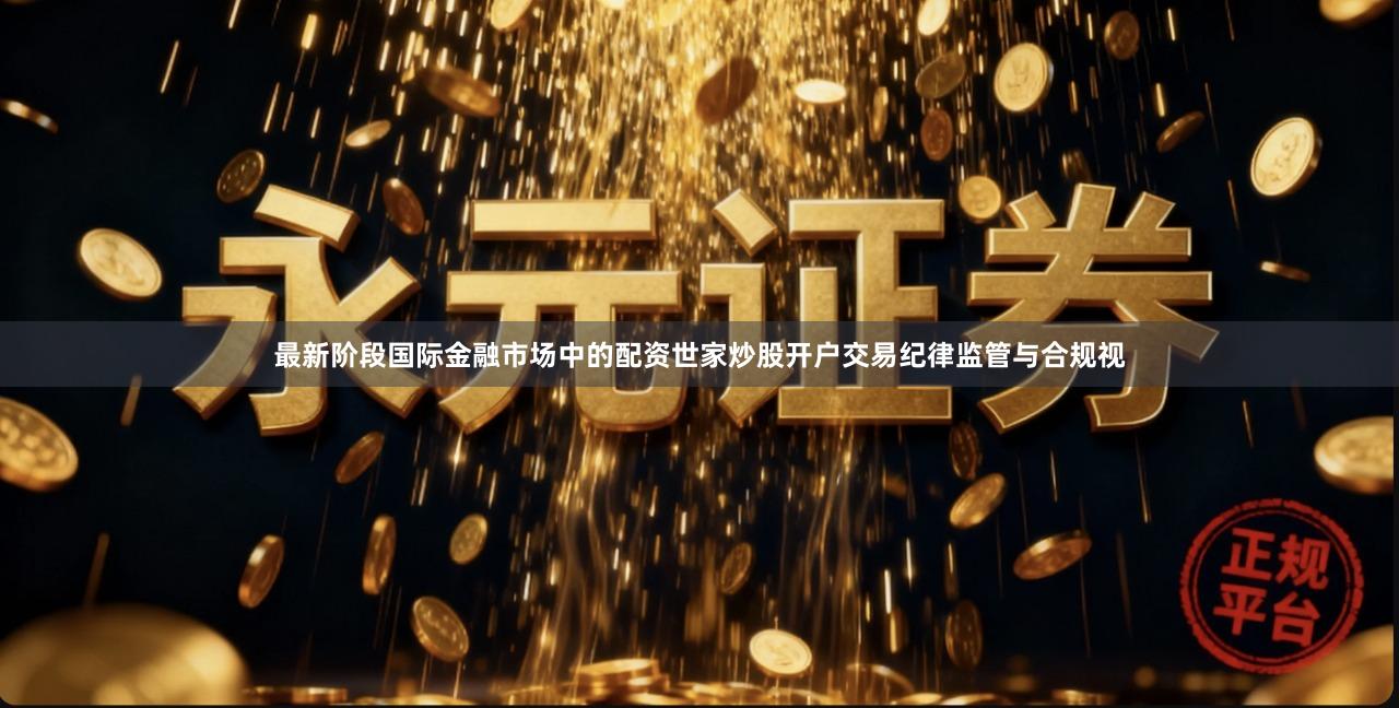 最新阶段国际金融市场中的配资世家炒股开户交易纪律监管与合规视